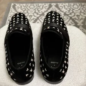 Aldo | Shoes | Aldo Black Pearl Studded Mens Loafers Disney  display picture 3